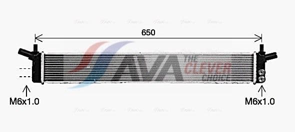 to2783 AVA Quality Cooling Радиатор охлаждения двигателя для Toyota Auris