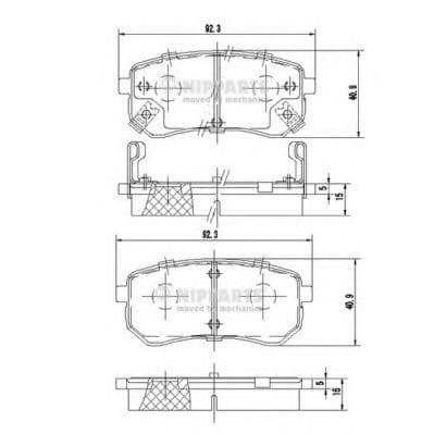 J3610307 Nipparts Гальмівні колодки