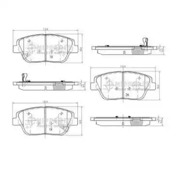 N3600334 Nipparts Гальмівні колодки для Kia Optima
