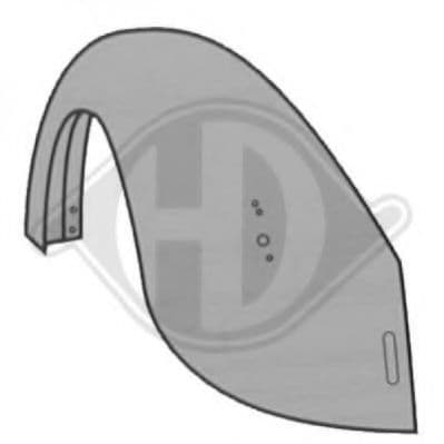 2260034 Diederichs Крыло переднее для Volkswagen Kaefer