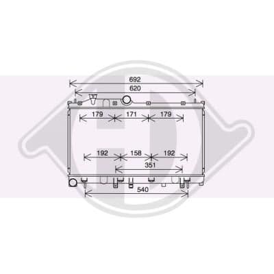 dcm3929 Diederichs Радиатор охлаждения двигателя для Subaru Forester