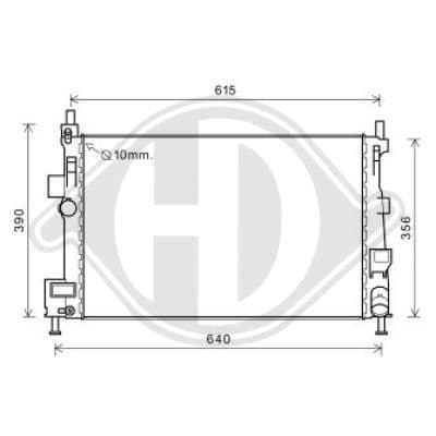 dcm3899 Diederichs Радіатор охолодження двигуна