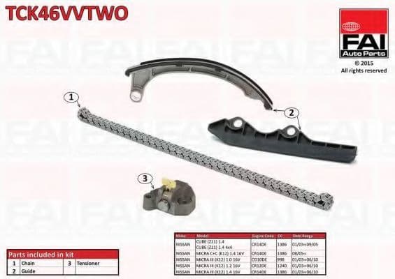 TCK46VVTWO Fai Комплект цепи ГРМ