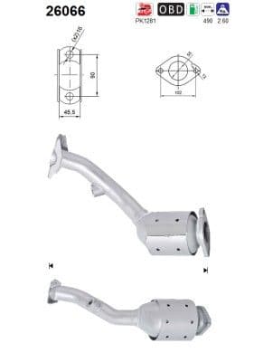 26066 AS Катализатор для Mitsubishi ASX