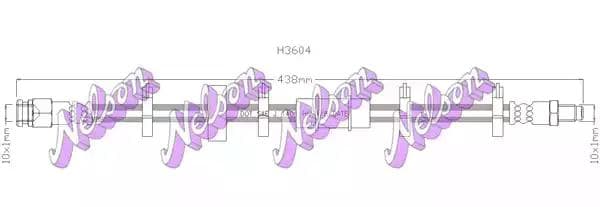 h3604 KAWE Гальмівний шланг