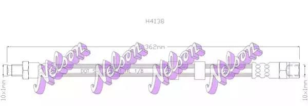 h4138 KAWE Гальмівний шланг