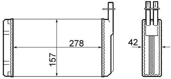ah68000s Mahle Радиатор печки для SAAB 9000
