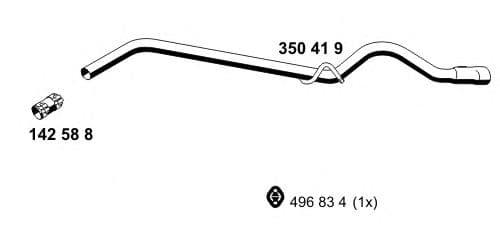 350419 Ernst Приемная труба для Mercedes A-Class