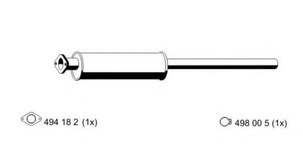 313063 Ernst Середній глушник вихлопних газів