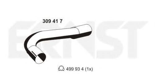 309417 Ernst Приймальна труба для Ford Kuga