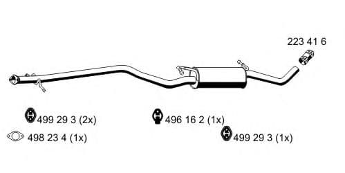 331234 Ernst Середній глушник вихлопних газів