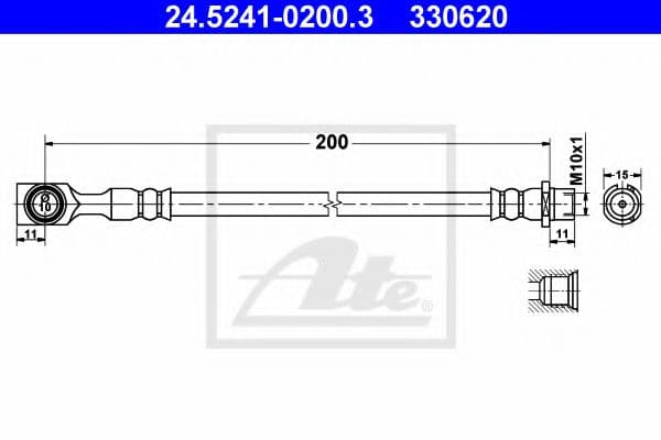 24.5241-0200.3 ATE Гальмівний шланг