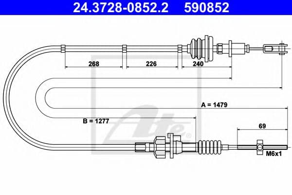 24.3728-0852.2 ATE Трос сцепления