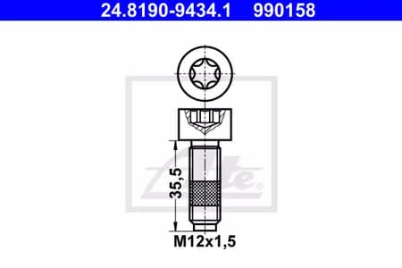 24819094341 ATE Болт крепления тормозного диска для Ford Transit