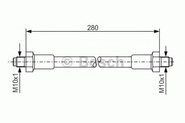 1 987 476 267 Bosch Гальмівний шланг для Ford Escort