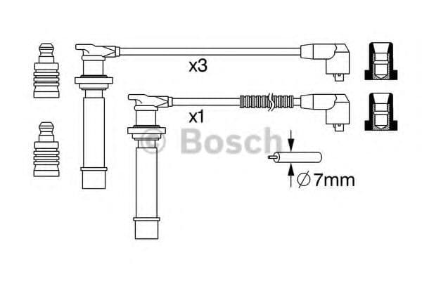 0 986 357 239 Bosch Комплект дротів запалювання