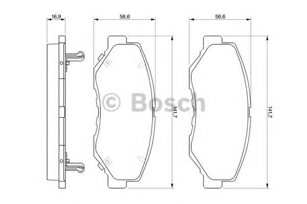 0 986 424 809 Bosch Гальмівні колодки