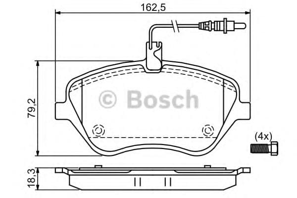 0 986 494 098 Bosch Тормозные колодки