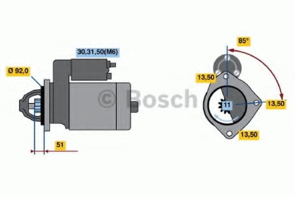 0 986 017 320 Bosch Стартер