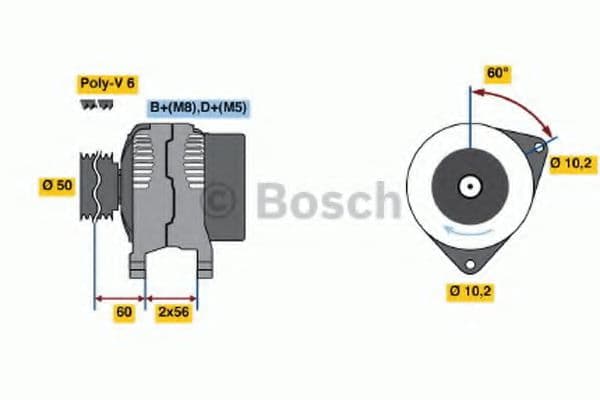 0 986 041 330 Bosch Генератор
