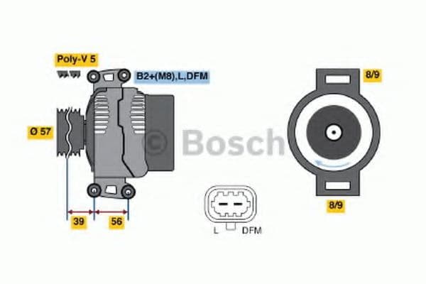 0 986 044 010 Bosch Генератор
