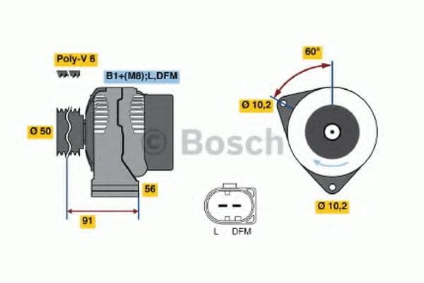 0 986 047 530 Bosch Генератор
