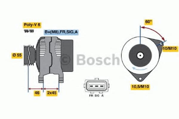 0 986 049 151 Bosch Генератор