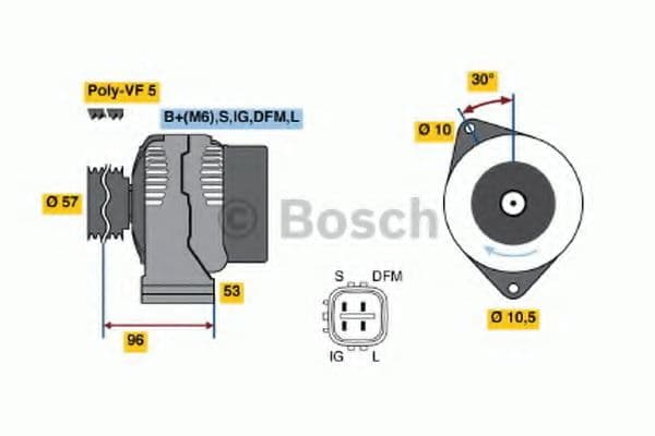 0 986 049 221 Bosch Генератор