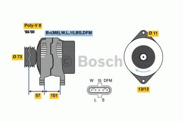 0 986 049 350 Bosch Генератор