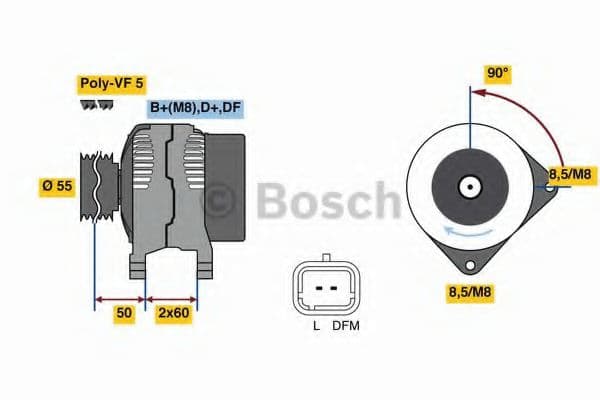 0 986 080 140 Bosch Генератор