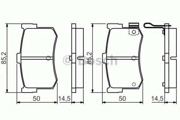 0 986 495 121 Bosch Гальмівні колодки для Hyundai Sonata