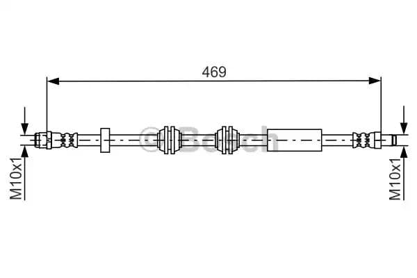 1987481748 Bosch Тормозной шланг