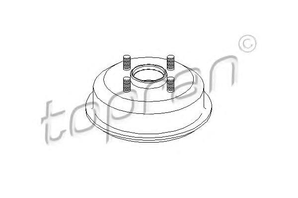 301 015 Topran Гальмівний барабан