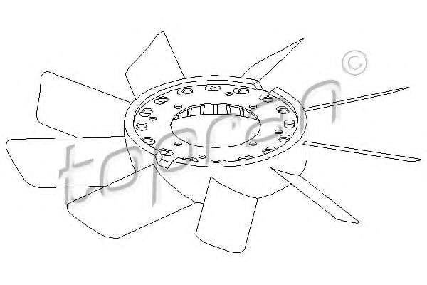 500 899 Topran Крыльчатка вентилятора системы охлаждения двигателя