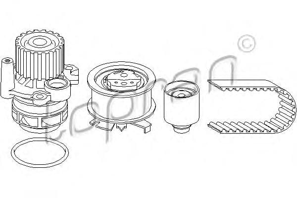 112 972 Topran Комплект ременя ГРМ + помпа
