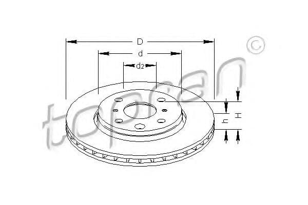 722 457 Topran Тормозной диск