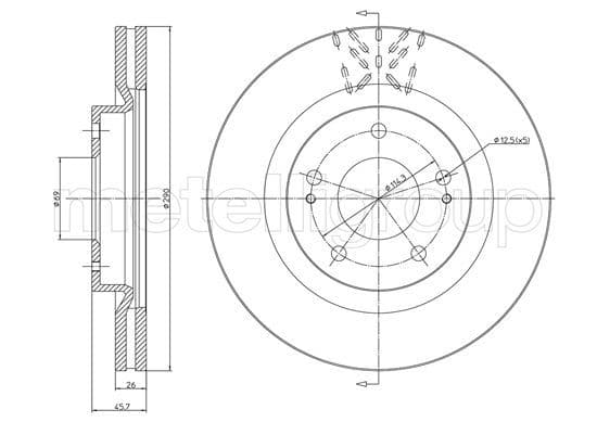 800-1156C Cifam Гальмівний диск для Mitsubishi Grandis