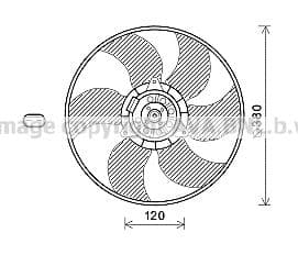 RT7604 Prasco Вентилятор системи охолодження двигуна