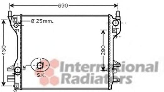 77002040 Van Wezel Радіатор охолодження двигуна для Jaguar S-type