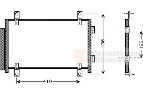 17005351 Van Wezel Радиатор кондиционера