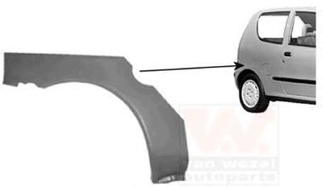 1601146 Van Wezel Крило заднє для Fiat Seicento