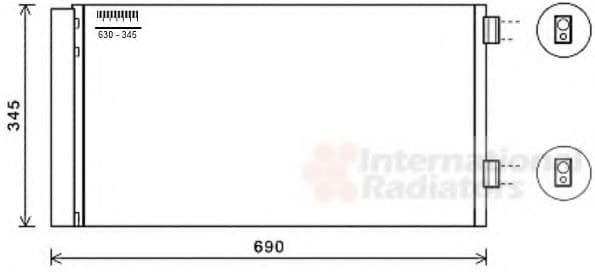 06005414 Van Wezel Радиатор кондиционера