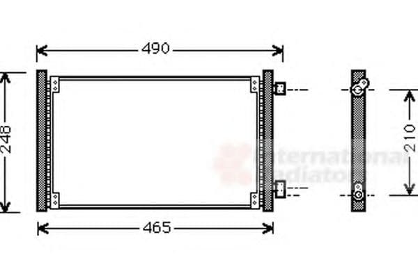 17005223 Van Wezel Радиатор кондиционера для Fiat Seicento