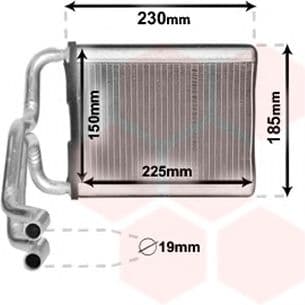 82006313 Van Wezel Радиатор печки для Hyundai i40
