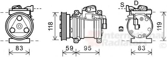 8300K200 Van Wezel Компресор кондиціонера для Kia Picanto