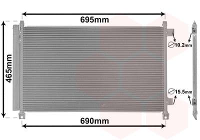 33015702 Van Wezel Радиатор кондиционера для Nissan X-Trail