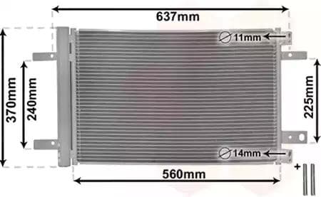 09015702 Van Wezel Радиатор кондиционера