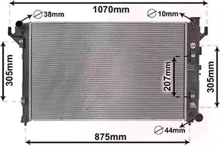 20012704 Van Wezel Радиатор охлаждения двигателя для Dodge Ram