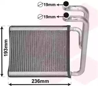 82006391 Van Wezel Радиатор печки