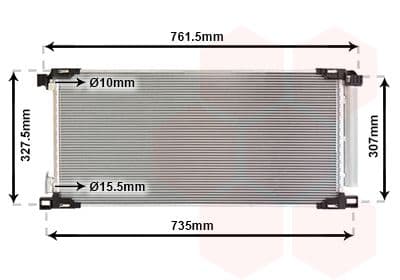 53015704 Van Wezel Радиатор кондиционера для Toyota Auris